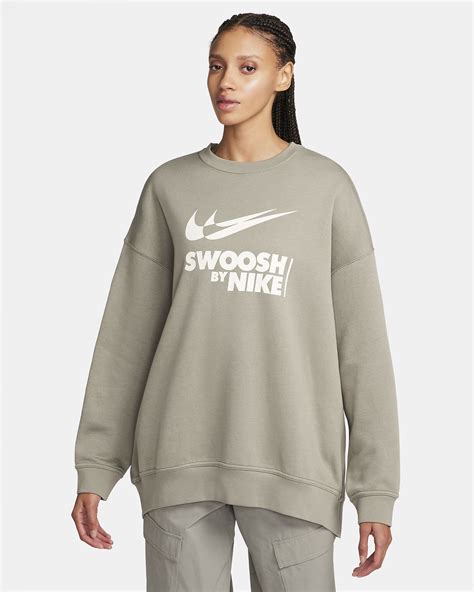 fleeceshirt met ronde hals voor dames nike sportswear essential|Nike Sportswear oversized fleeceshirt met ronde hals voor .